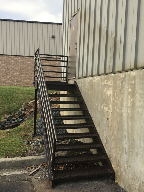 Exterior stairs and railings